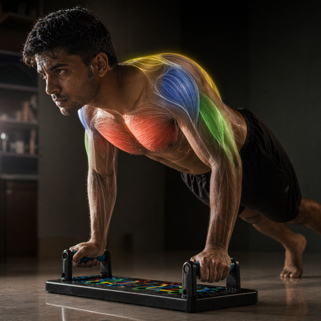 9-in-1 Push-Up Board for Full Body Workout 💪 | Home Strength Training System 🏠