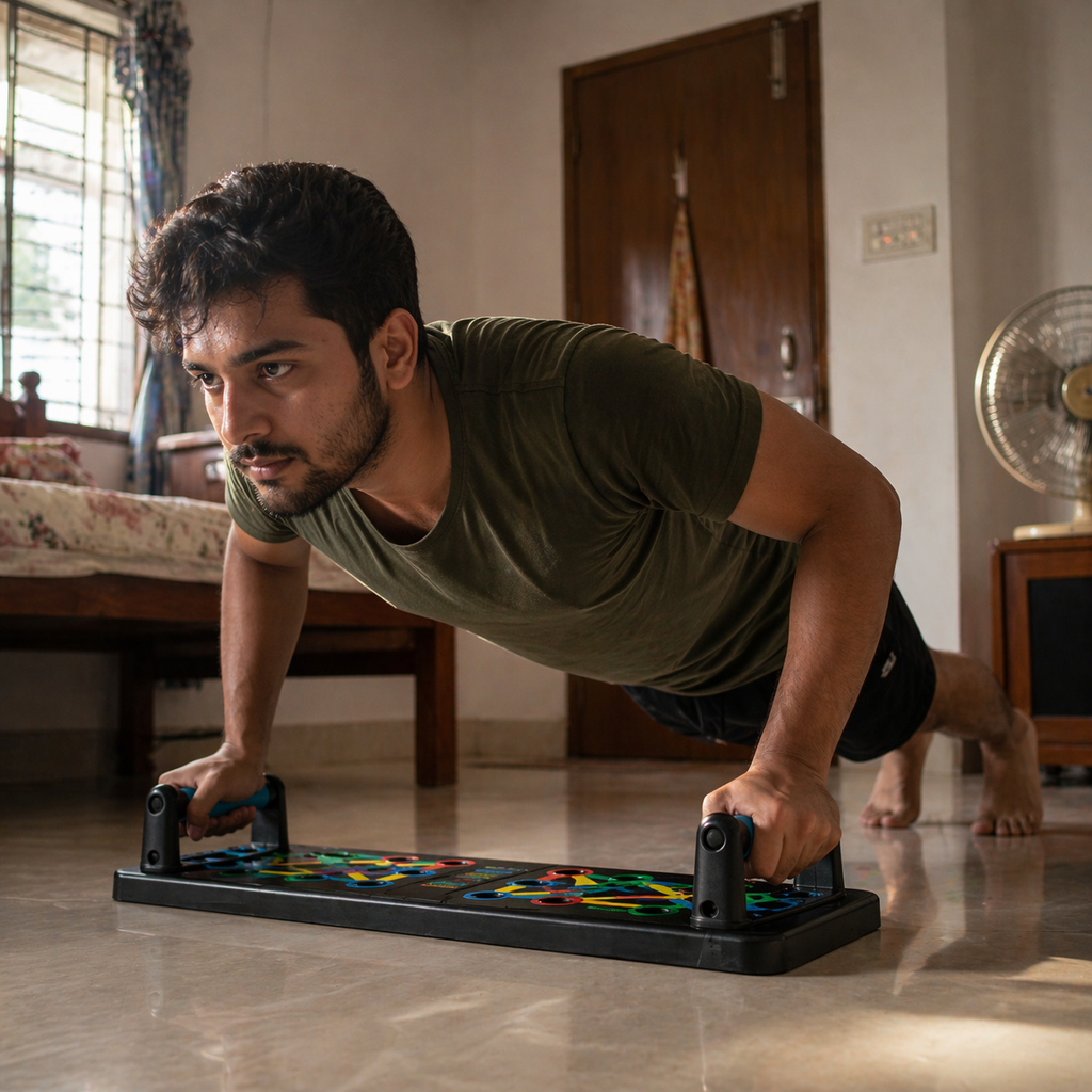 9-in-1 Push-Up Board for Full Body Workout 💪 | Home Strength Training System 🏠