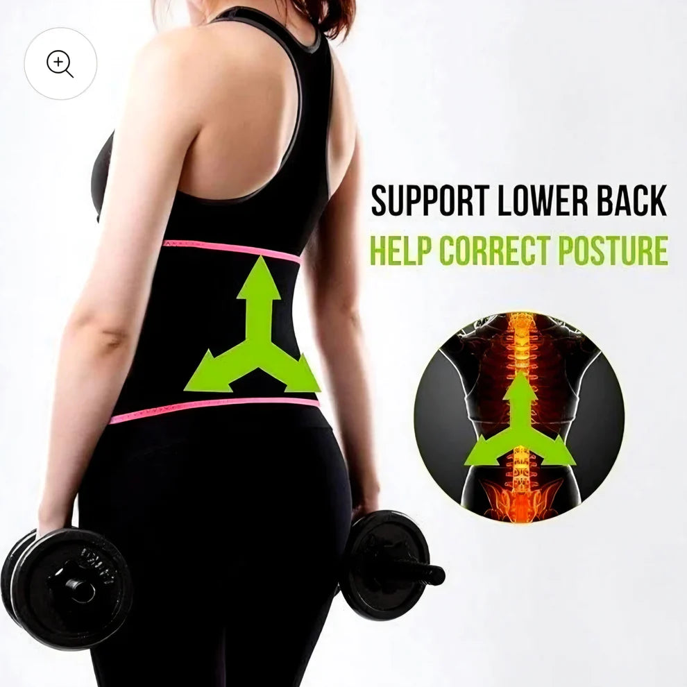 Sweat Slim Belt 🔥 | Waist Trimmer for Fat Burn 💪 Weight Loss & Home Workout