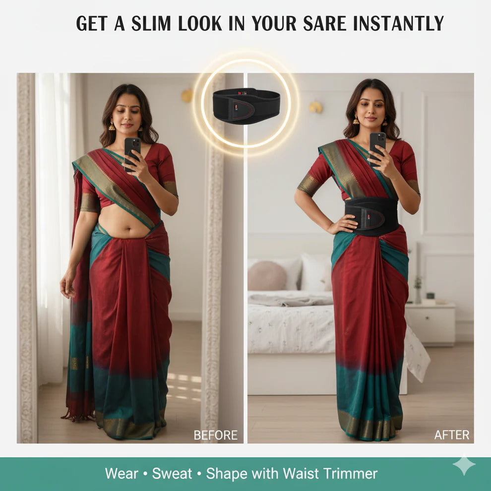 Sweat Slim Belt 🔥 | Waist Trimmer for Fat Burn 💪 Weight Loss & Home Workout